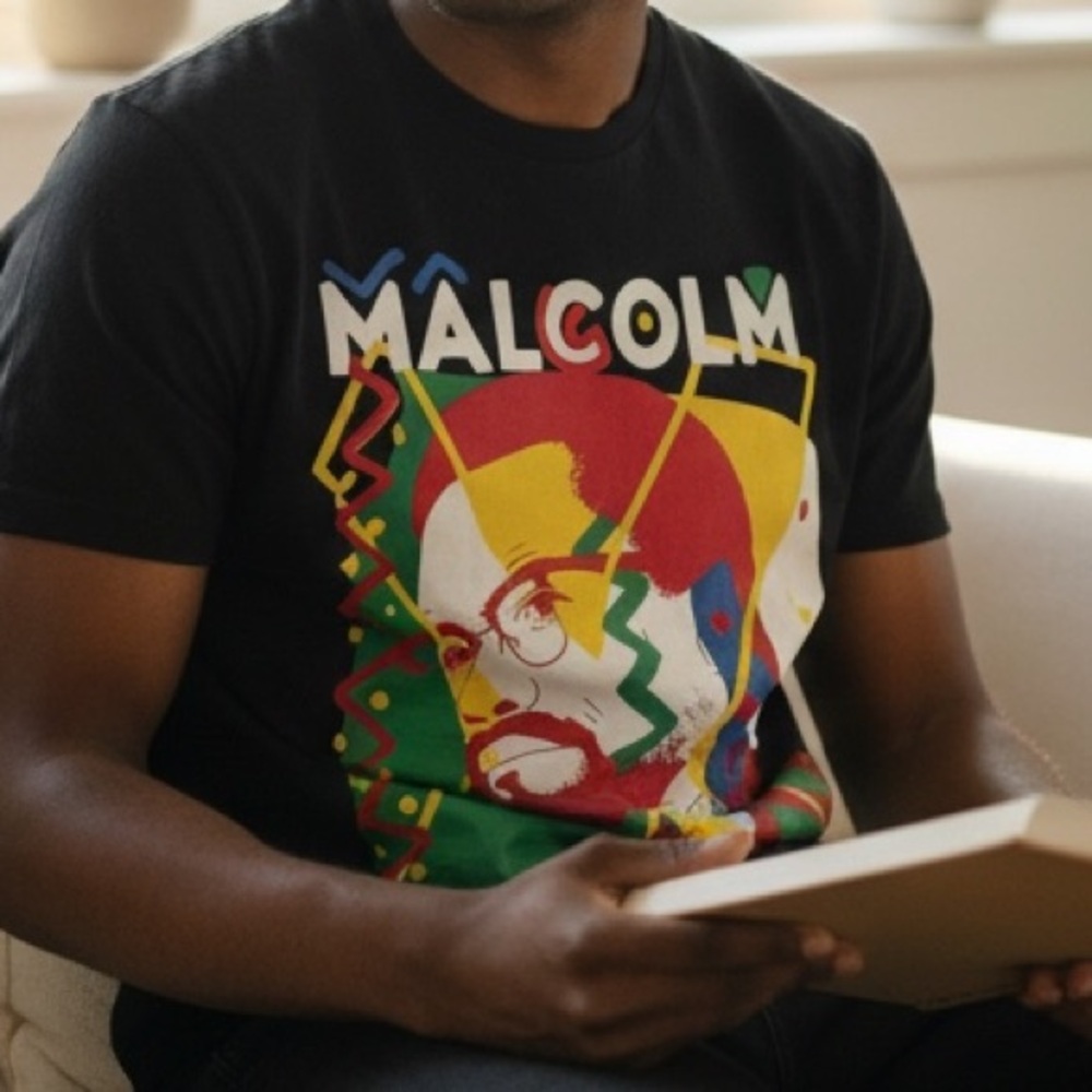 NWT Reason‎ Black Malcolm X T-shirt